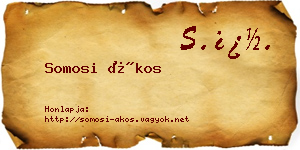 Somosi Ákos névjegykártya